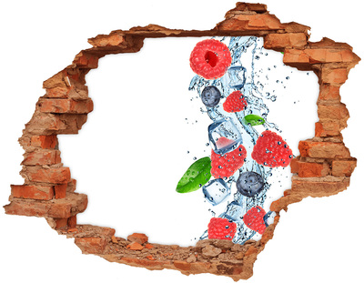 Sticker mural effet trou Cocktail de fruits avec glace