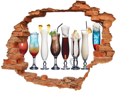 Autocollant à effet 3d trou Une oasis à cocktails discrète