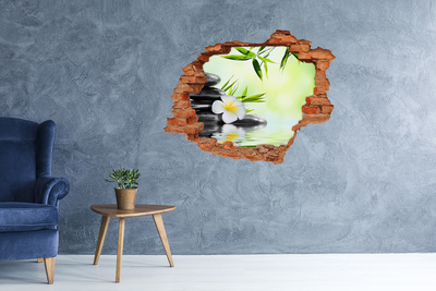 Sticker mural effet trou Une oasis de paix dans la nature