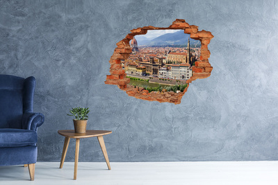 Autocollant mural trou Florence Italie brique