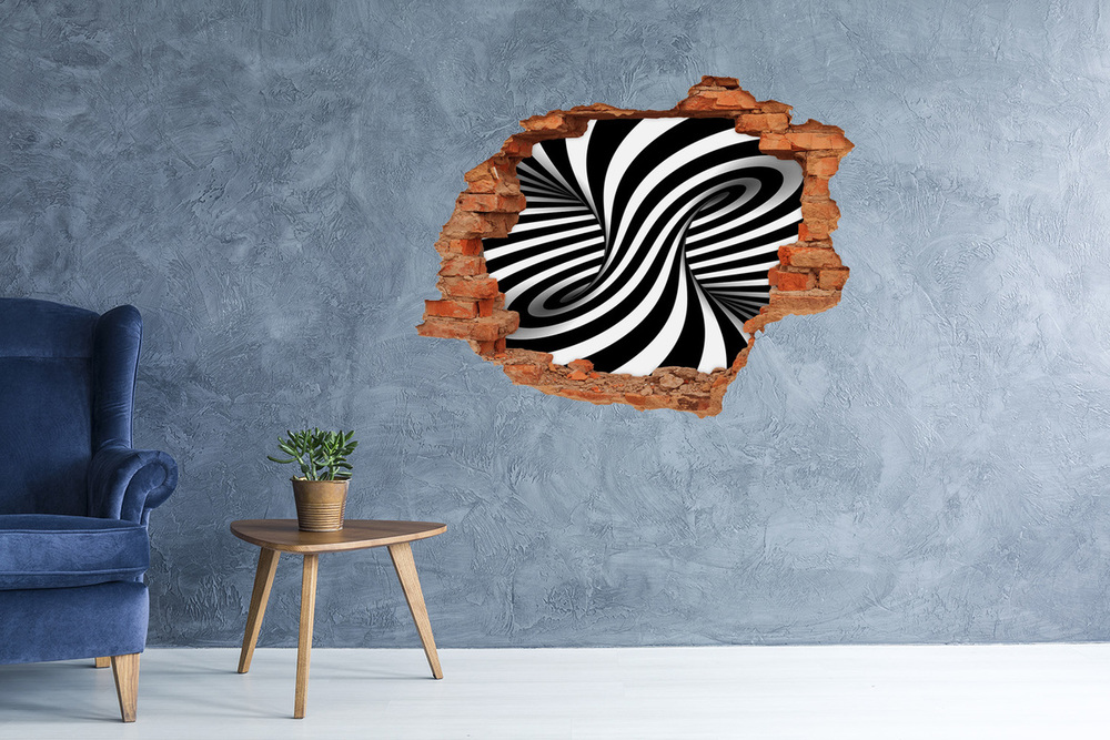 Autocollant mural trou Vortex abstraction brique