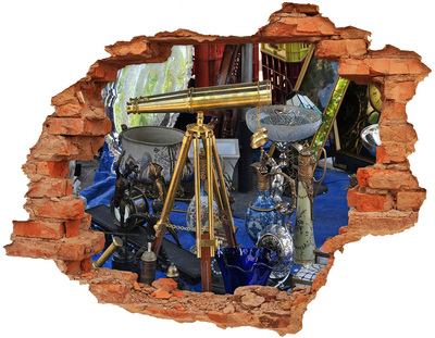 Sticker mural effet trou Antiquités dans une boutique mystérieuse