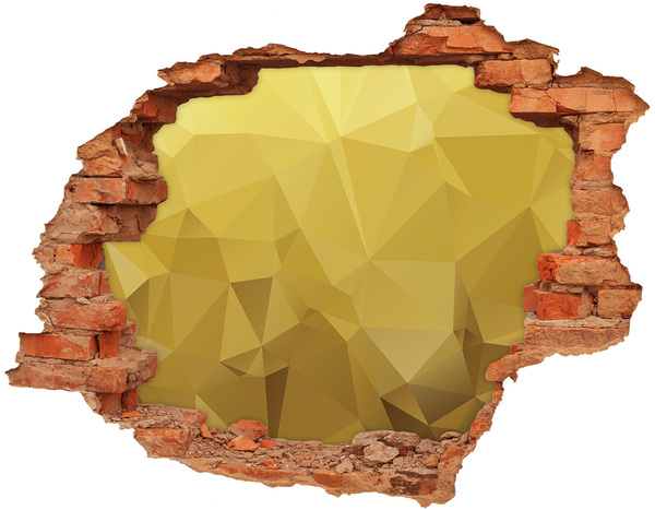 Autocollant mural trou La fissure dorée dans le mur