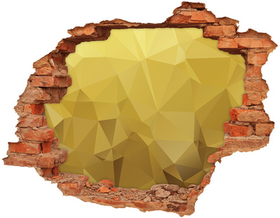 Autocollant mural trou La fissure dorée dans le mur