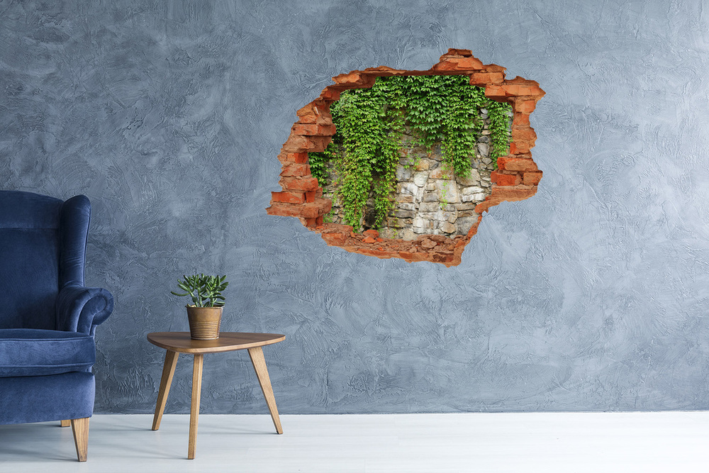 Sticker trou dans le mur Ivy vert brique