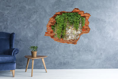 Sticker trou dans le mur Ivy vert brique