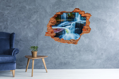 Autocollant mural trou Cascade tropicale brique