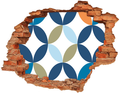 Autocollant à effet 3d trou Un motif moderne sur le fond du mur