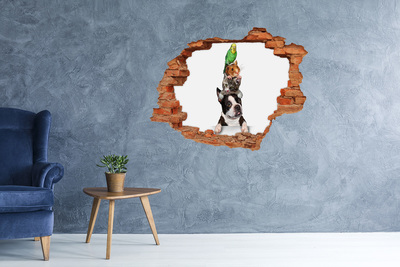 Autocollant mural trou Tour de l'amitié animale