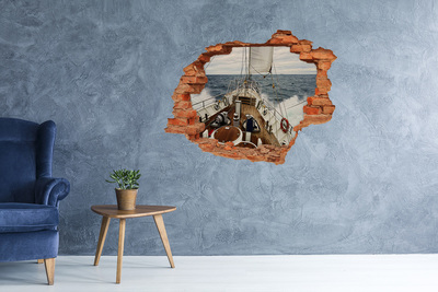 Autocollant mural trou Un yacht en mer