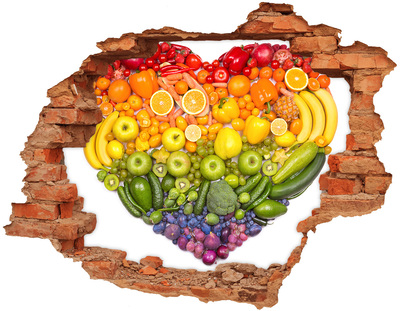 Sticker trou dans le mur Un petit paradis fruité caché dans un mur