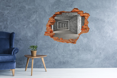 Autocollant mural trou Un mur en ruine donnant sur un espace vide