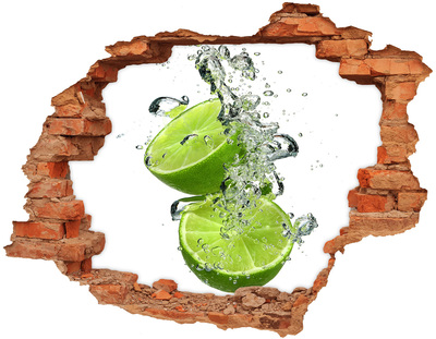 Autocollant mural trou Cocktail au citron rafraîchissant