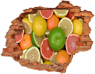 Autocollant à effet 3d trou Un paradis fruitier derrière le mur