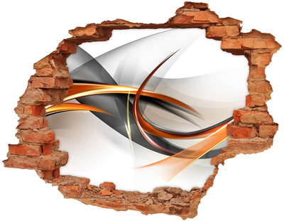 Sticker mural effet trou Fuite de couleur abstraite