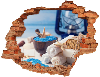 Sticker trou dans le mur Détendez-vous au spa en bord de mer