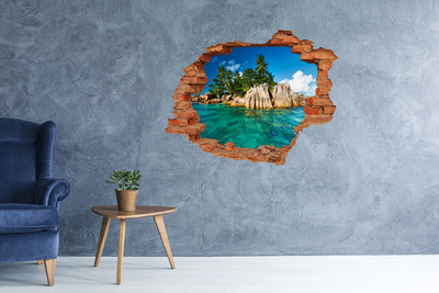 Autocollant mural trou Une oasis tropicale parmi les rochers