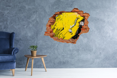 Autocollant à effet 3d trou Trou doré dans le béton