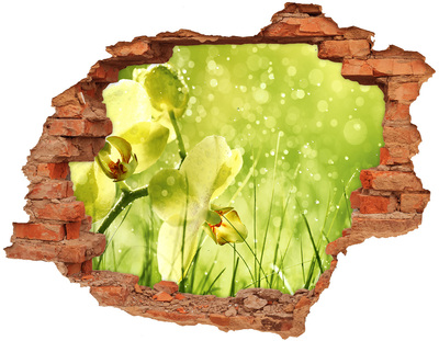 Sticker trou dans le mur Une oasis florale dans la verdure