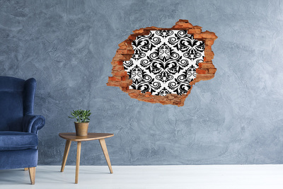 Autocollant mural trou Motif de style baroque