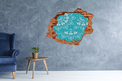 Autocollant mural trou Motif turquoise
