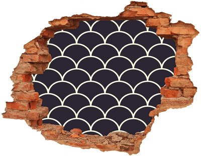 Autocollant mural trou Vagues dans le noir