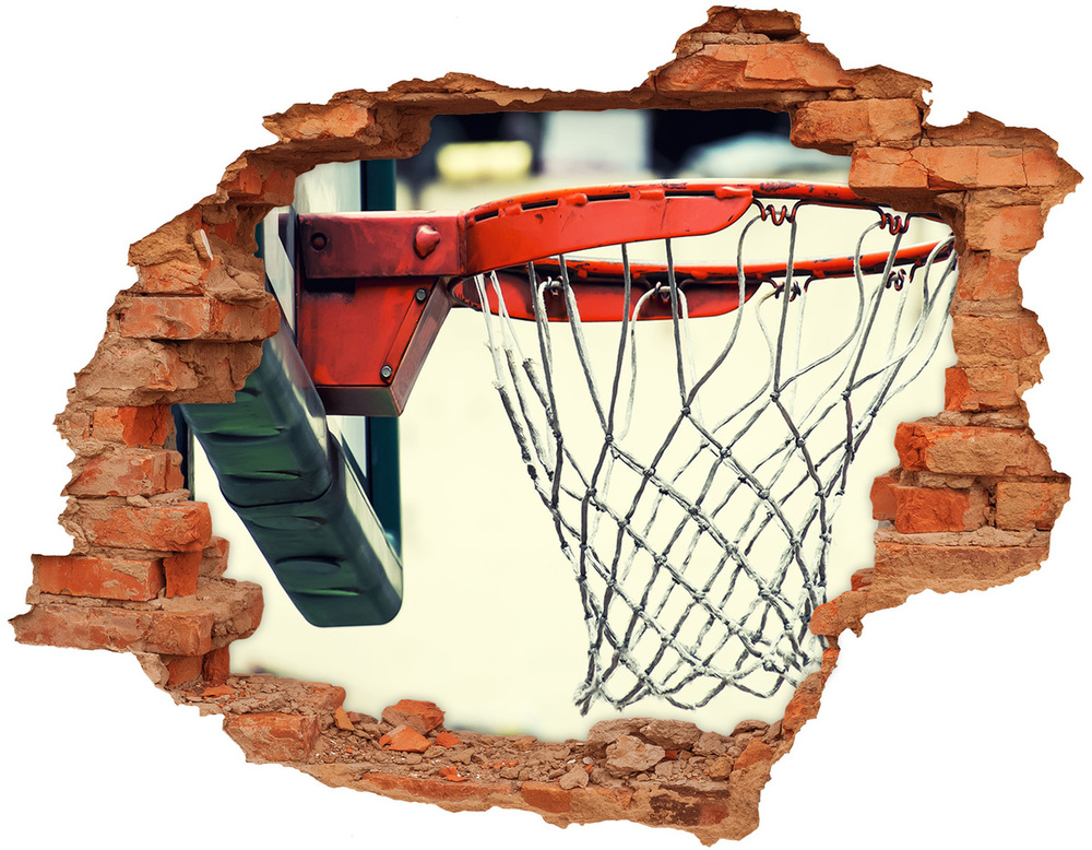 Sticker trou dans le mur Basket-ball brique