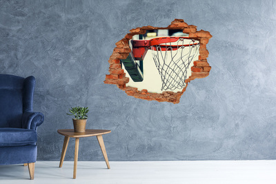 Sticker trou dans le mur Basket-ball brique