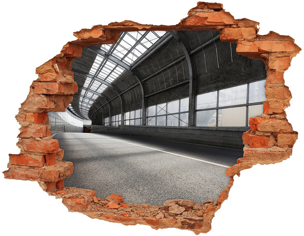 Autocollant mural trou Le charme urbain derrière le trou