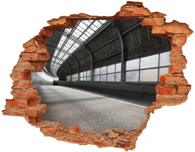 Autocollant mural trou Le charme urbain derrière le trou