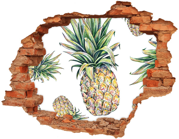 Autocollant à effet 3d trou Paradis de l'ananas