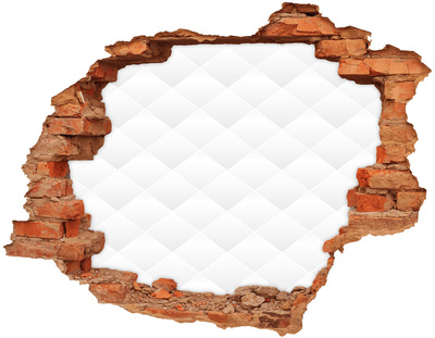 Autocollant à effet 3d trou Un mur en ruine surplombant le vide
