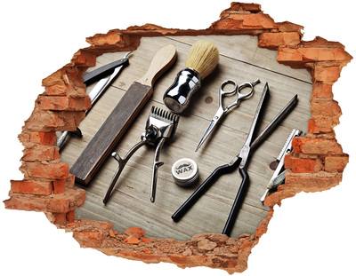 Autocollant à effet 3d trou Atelier de coiffure