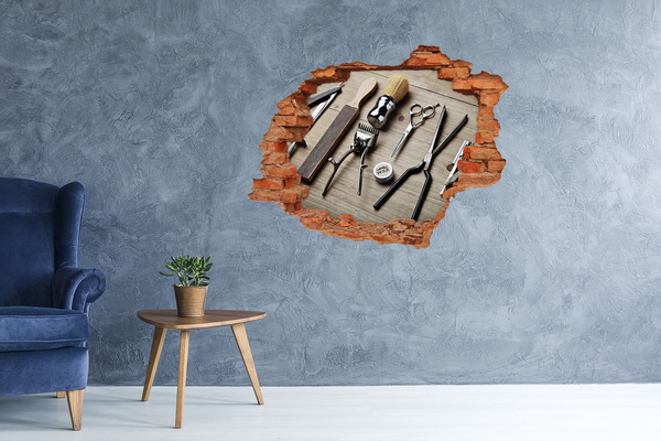 Autocollant à effet 3d trou Atelier de coiffure