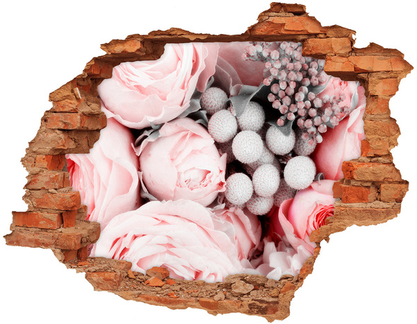 Sticker trou dans le mur Un paradis fleuri derrière le mur