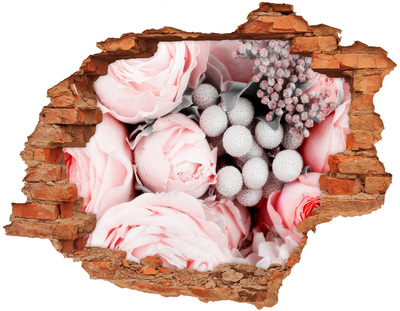 Sticker trou dans le mur Un paradis fleuri derrière le mur