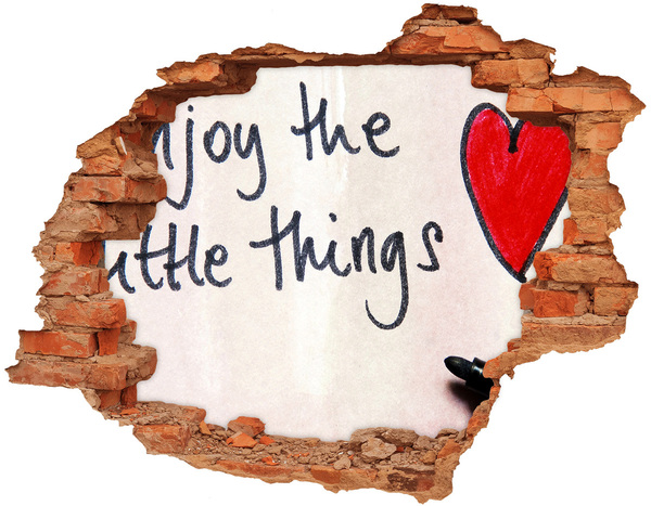 Sticker mural effet trou Un mur endommagé avec une inscription