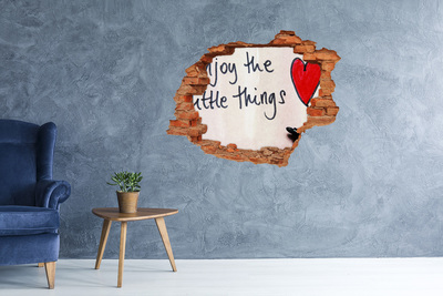 Sticker mural effet trou Un mur endommagé avec une inscription