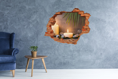 Sticker mural effet trou Coin spa relaxant