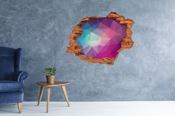 Sticker mural effet trou Géométrie dans le trou