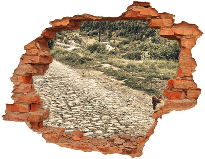 Autocollant mural trou Une charmante route de campagne