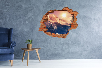 Sticker mural effet trou Colorado mountains brique