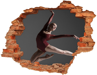 Autocollant à effet 3d trou Danser dans un mur en ruine
