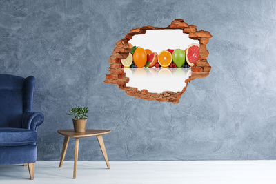 Autocollant à effet 3d trou Un paradis fruitier derrière le mur