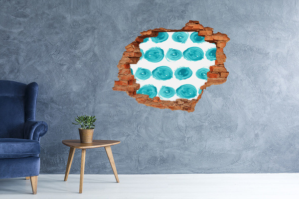 Sticker trou dans le mur Eaux turquoise dans le trou
