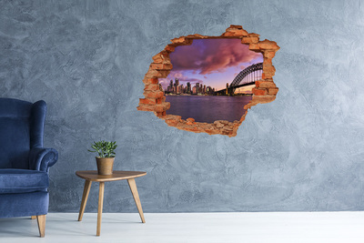Autocollant mural trou Vue de Sydney