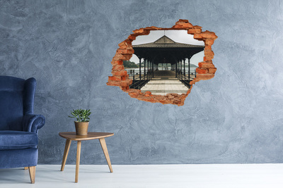 Autocollant mural trou Vue de la jetée sur l'eau