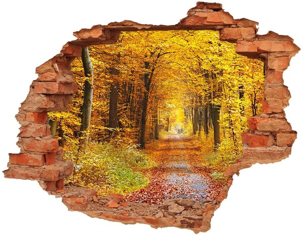 Autocollant mural trou Allée d'automne dans la forêt