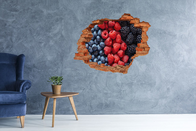 Autocollant à effet 3d trou Paradis fruitier dans le mur