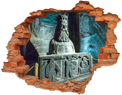 Sticker trou dans le mur Sculpture rupestre ancienne